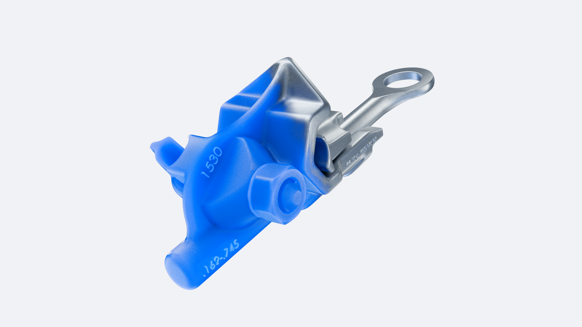 Metal Allied Bolt hardware product with blue energy
