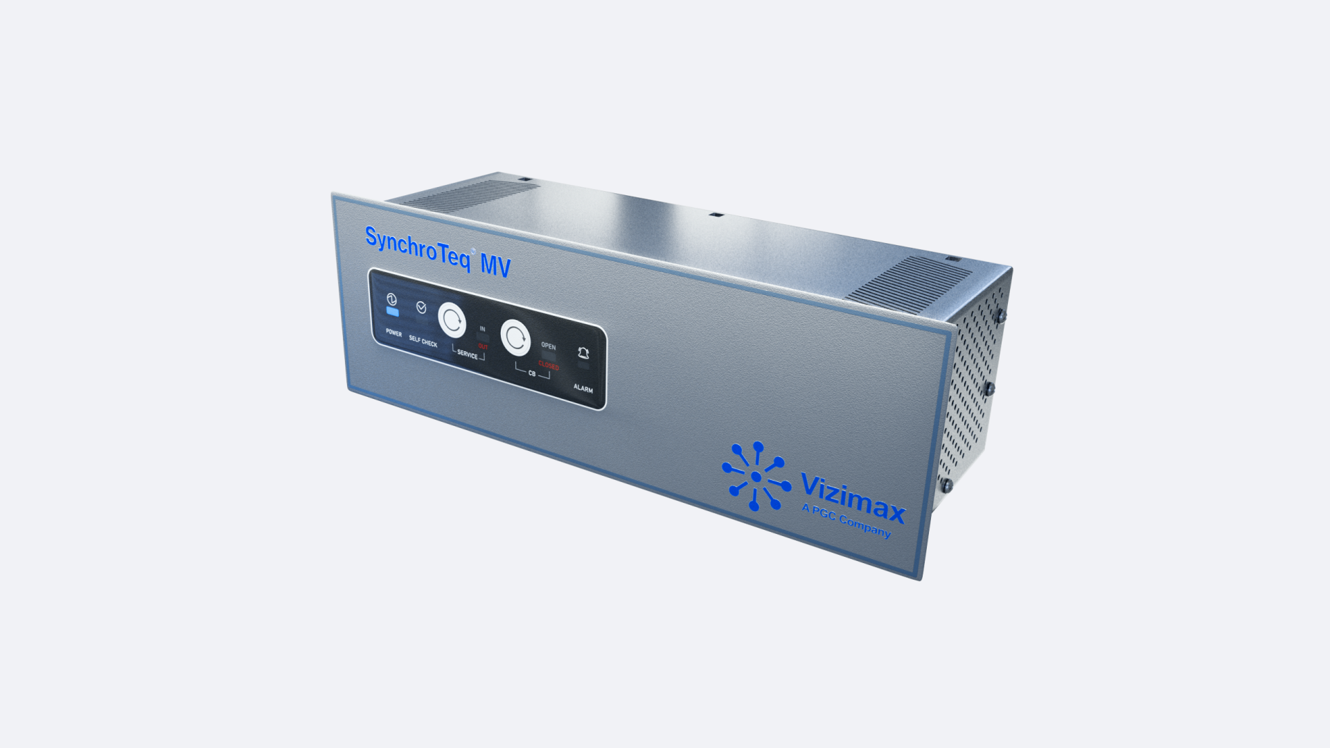Metal Vizimax box with blue energy